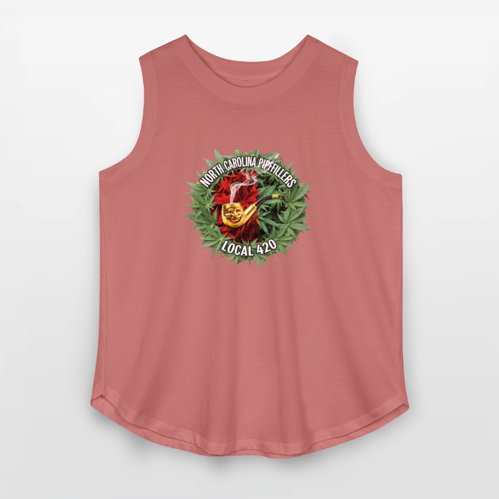NORTH CAROLINA PIPEFILLERS LOCAL 420 Women's Curvy Relaxed Tank Top - mauve