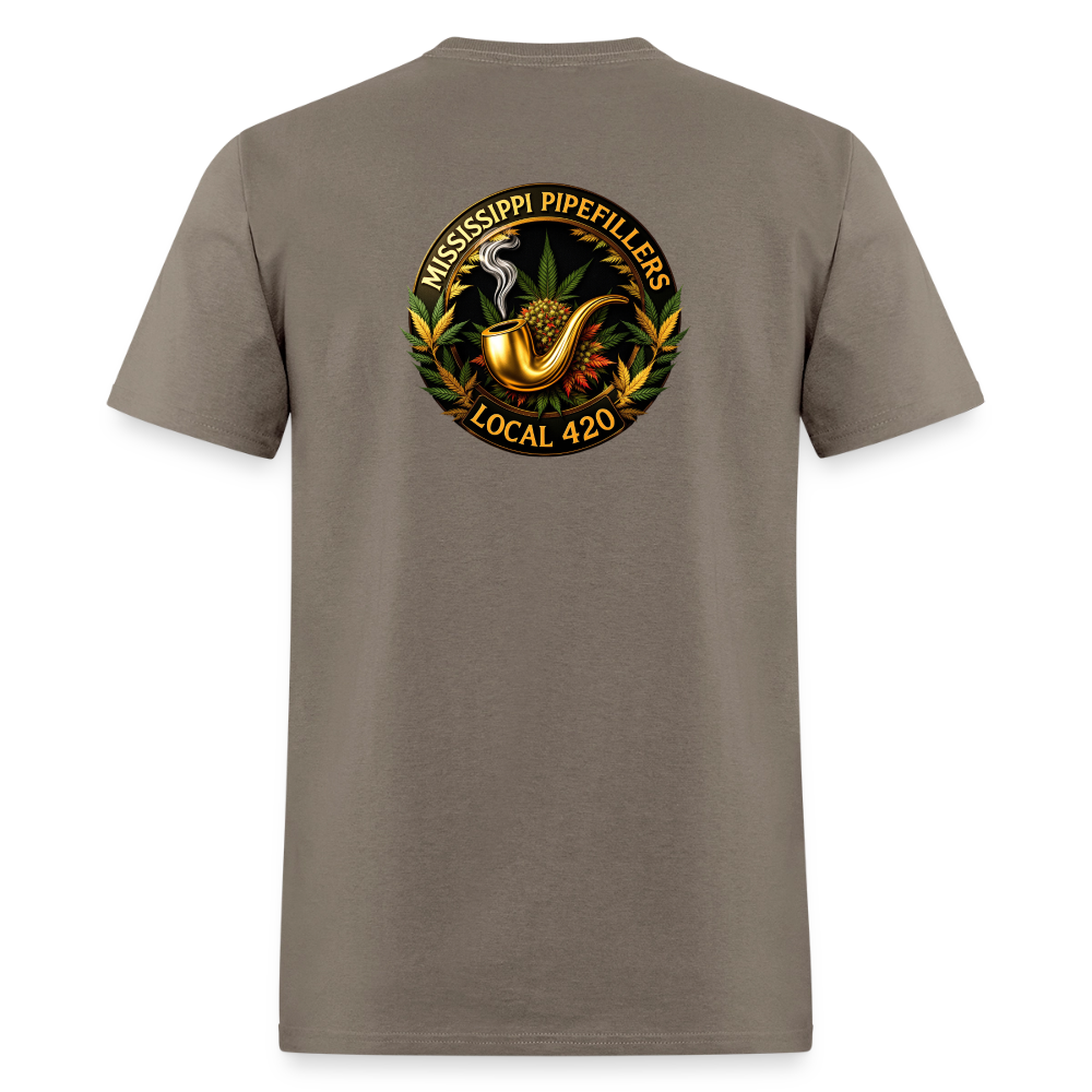 MISSISSIPPI PIPEFILLERS LOCAL 420 Men's T-Shirt - safari