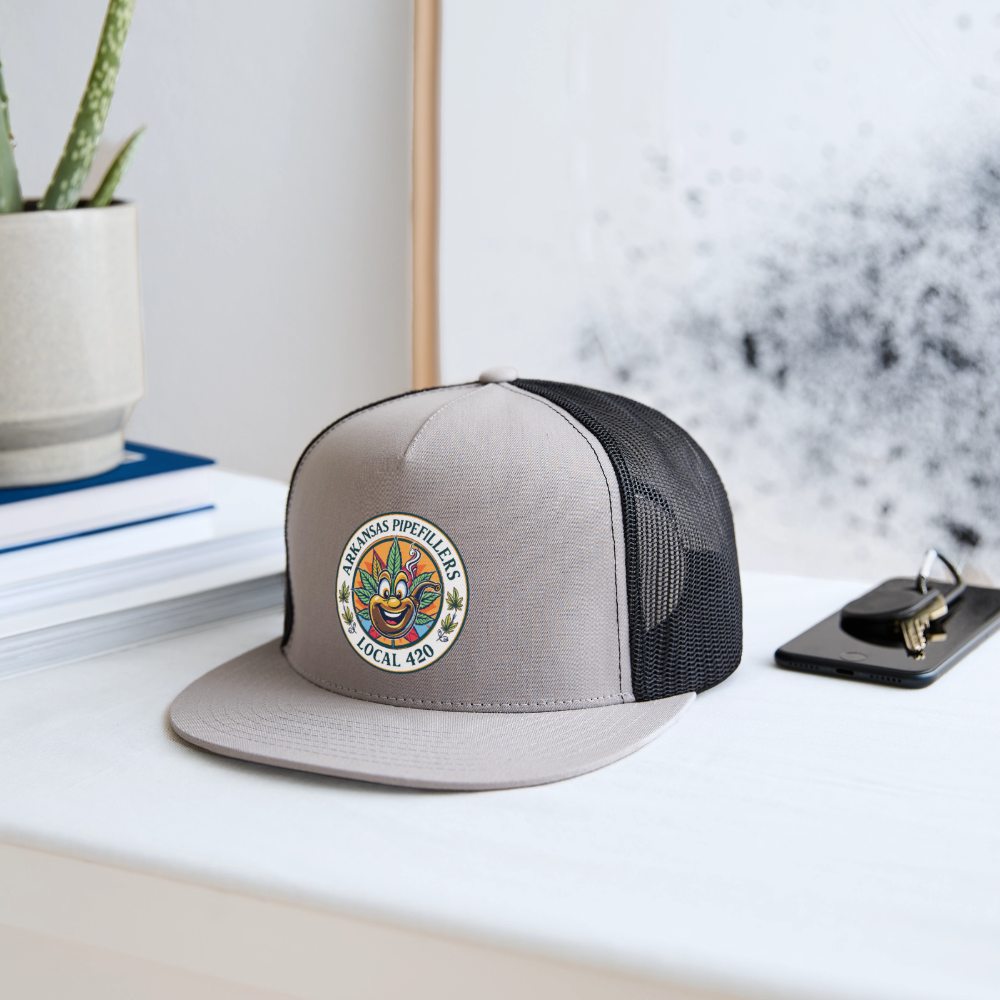 ARKANSAS PIPEFILLERS LOCAL 420 Trucker Hat - gray/black