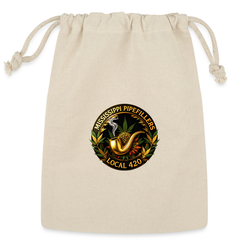 MISSISSIPPI PIPEFILLERS LOCAL 420 Reusable Gift Bag - Natural
