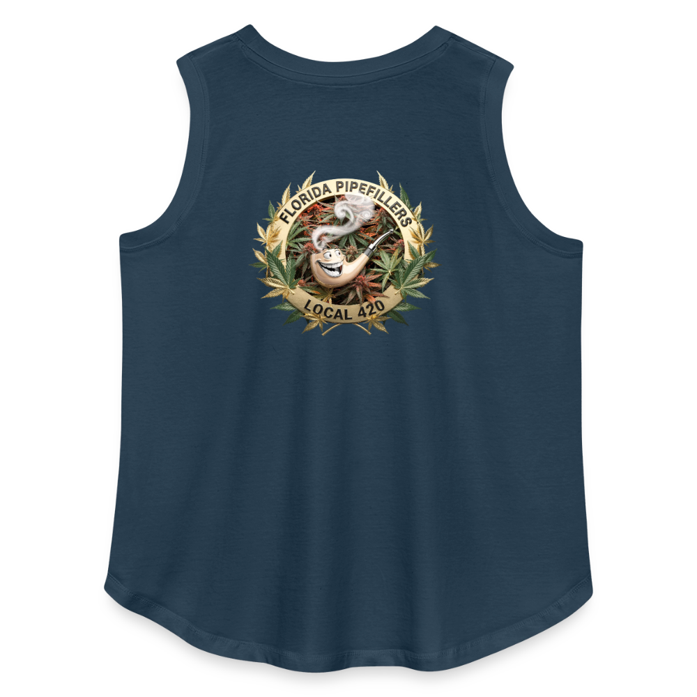 FLORIDA PIPEFILLERS LOCAL 420 F/B DESIGN Women's Curvy Relaxed Tank Top - denim