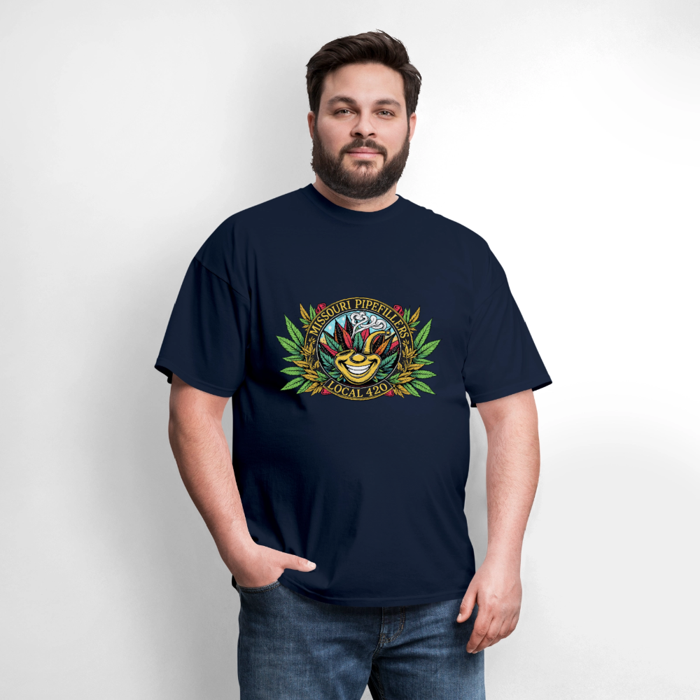 MISSOURI PIPEFILLERS LOCAL 420 Dog Bandana Men's T-Shirt - navy