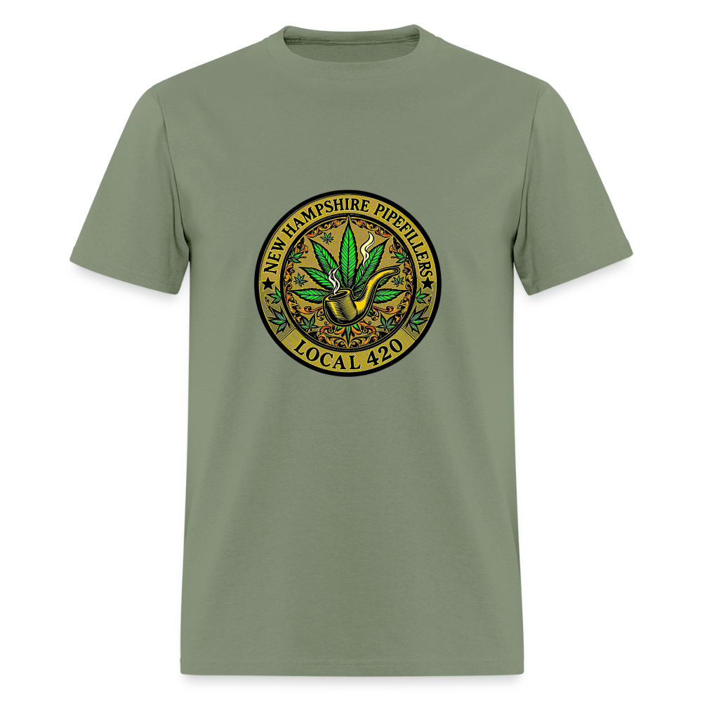 NEW HAMSHIRE PIPEFILLERS LOCAL 420 Men's T-Shirt - military green