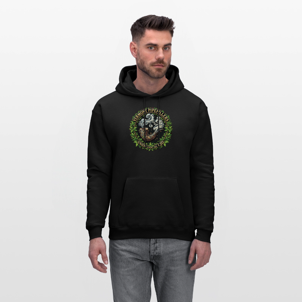 VERMONT PIPEFILLERS LOCAL 420 2 EMBLEM Men's Hoodie - black