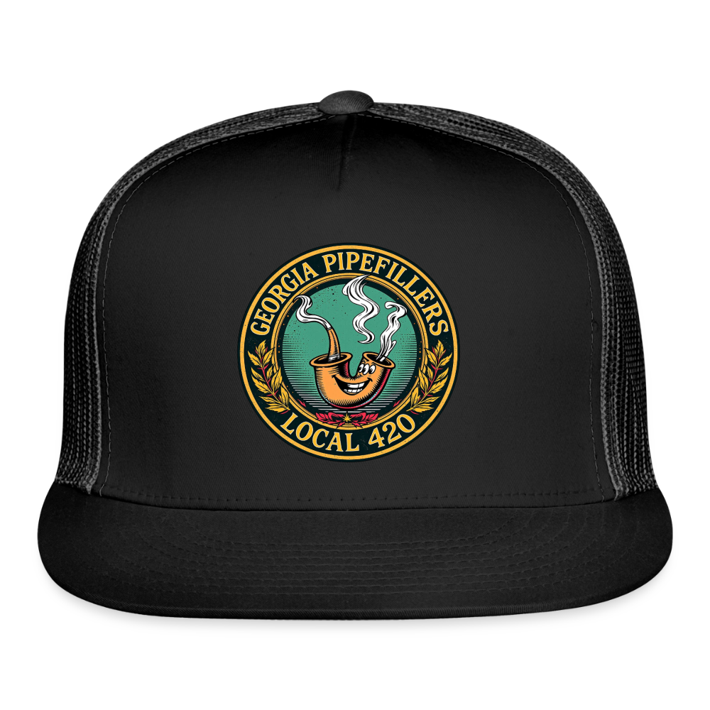GEORGIA PIPEFILLERS LOCAL 420 Trucker Hat - black/black