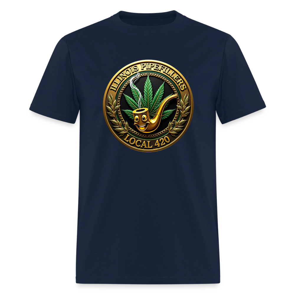 ILLINOIS PIPEFILLERS LOCAL 420 Men's T-Shirt - navy