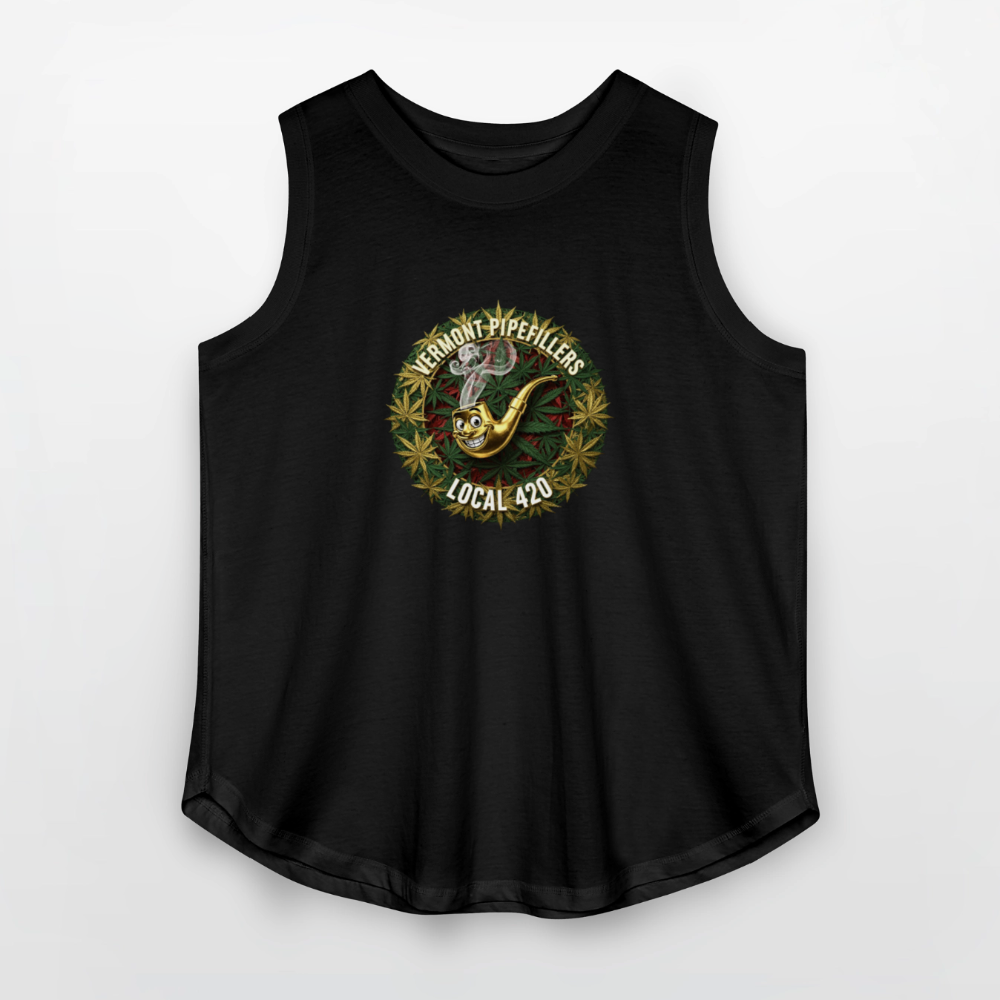 VERMONT PIPEFILLERS LOCAL 420  F/B DESIGN Women's Curvy Relaxed Tank Top - black