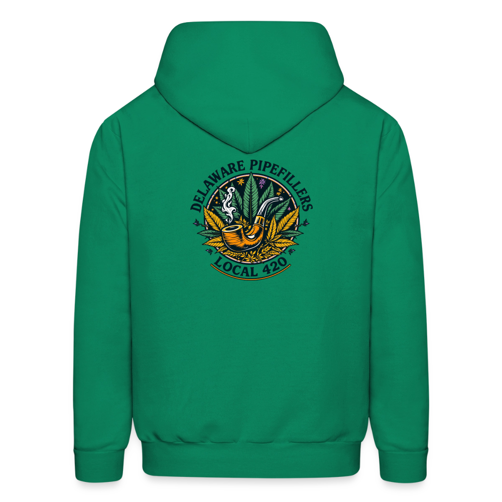 DELAWARE PIPEFILLERS LOCAL 420 F/B DESIGN Men's Hoodie - kelly green