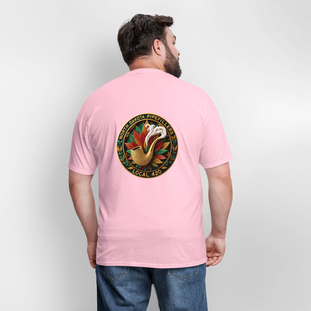 NORTH DAKOTA PIPEFILLERS LOCAL 420 F/B DESIGNS Men's T-Shirt - pink