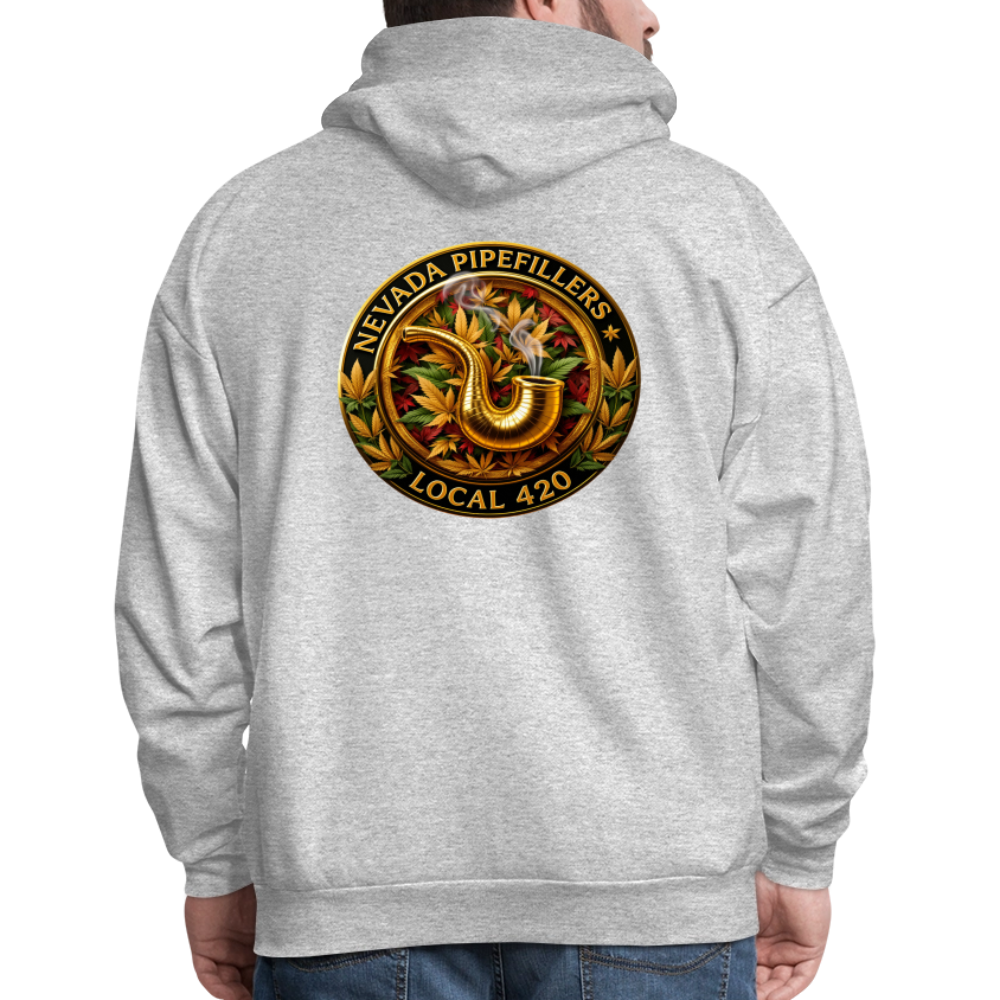 NEVADA PIPEFILLERS LOCAL 420  F/B DESIGN Men's Hoodie - heather gray