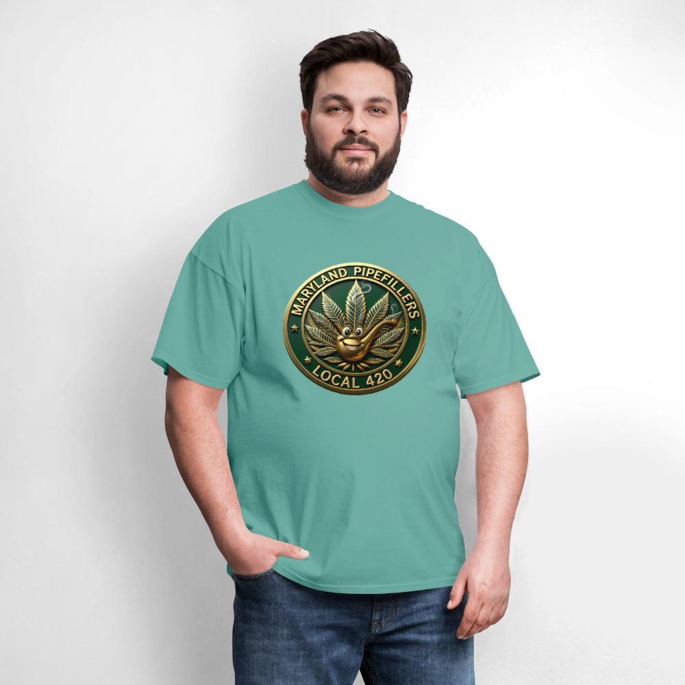 MARYLAND PIPEFILLERS LOCAL 420 Men's T-Shirt - aquatic
