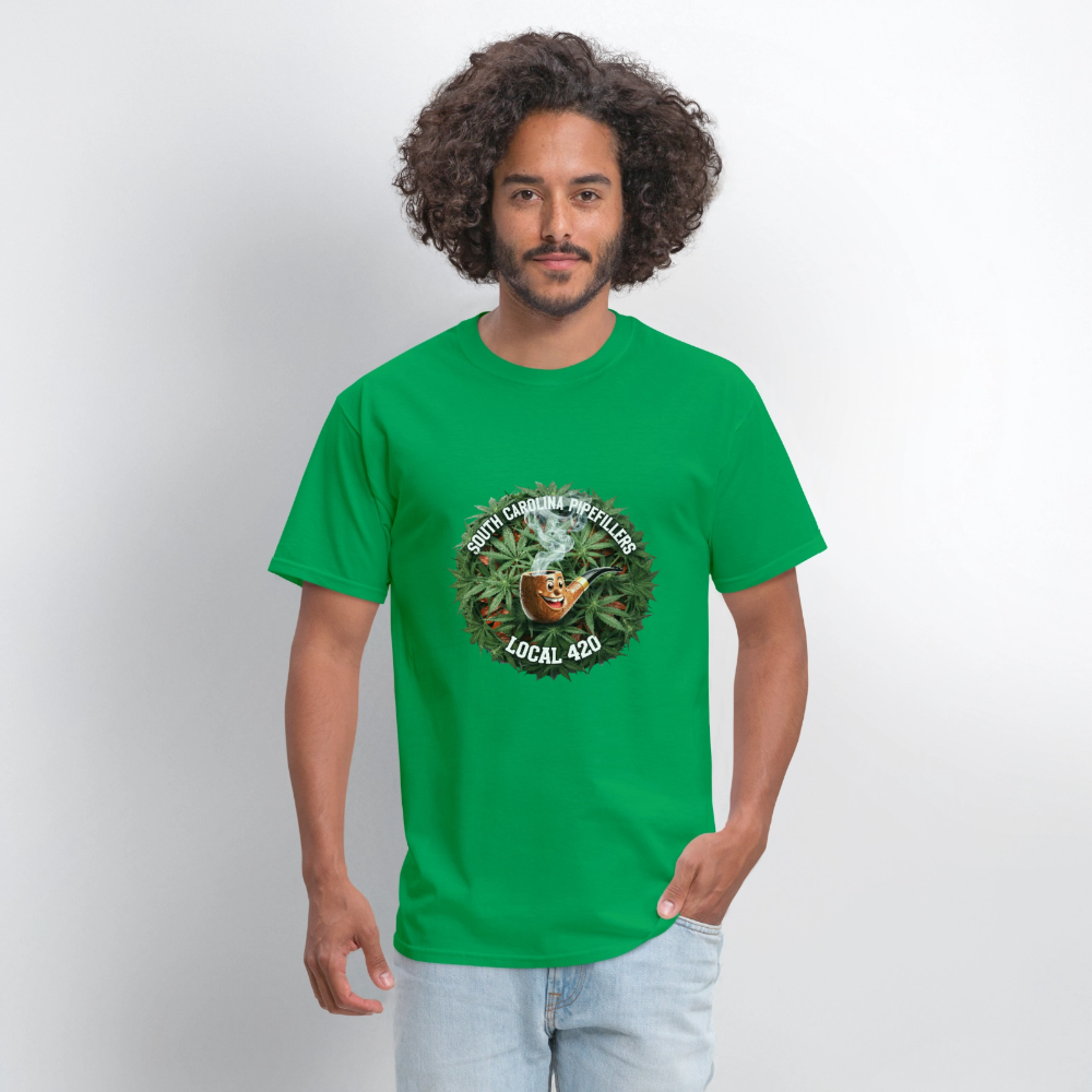 SOUTH CAROLINA PIPEFILLERS LOCAL 420 Men's T-Shirt - bright green