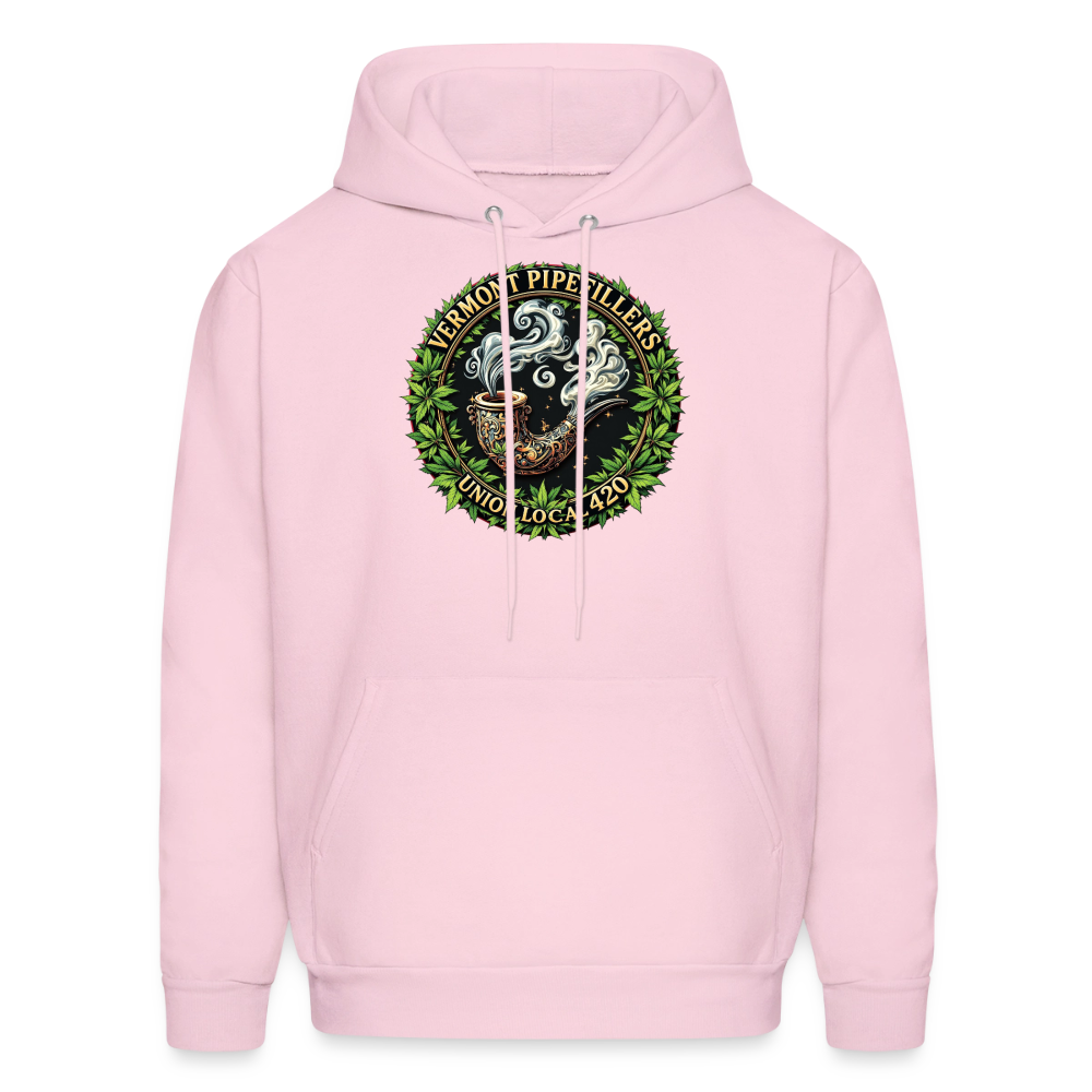 VERMONT PIPEFILLERS LOCAL 420 2 EMBLEM Men's Hoodie - pale pink