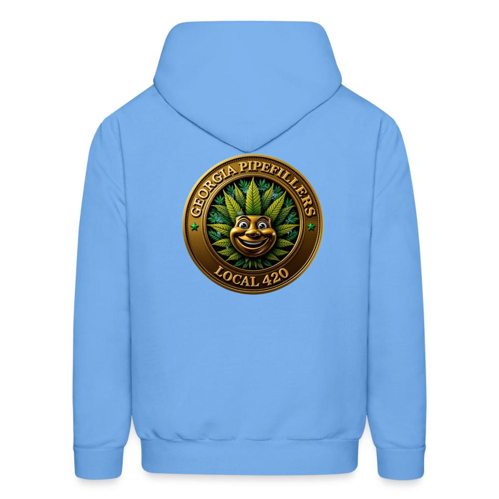 GEORGIA PIPEFILLERS LOCAL 420 F/B DESIGN Men's Hoodie - carolina blue