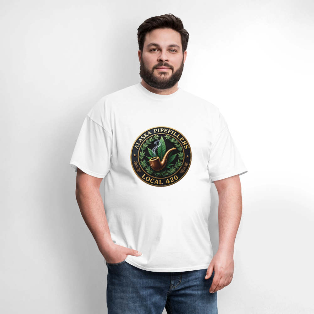 ALASKA PIPEFILLERS LOCAL 420 F/B DESIGN Men's T-Shirt - white