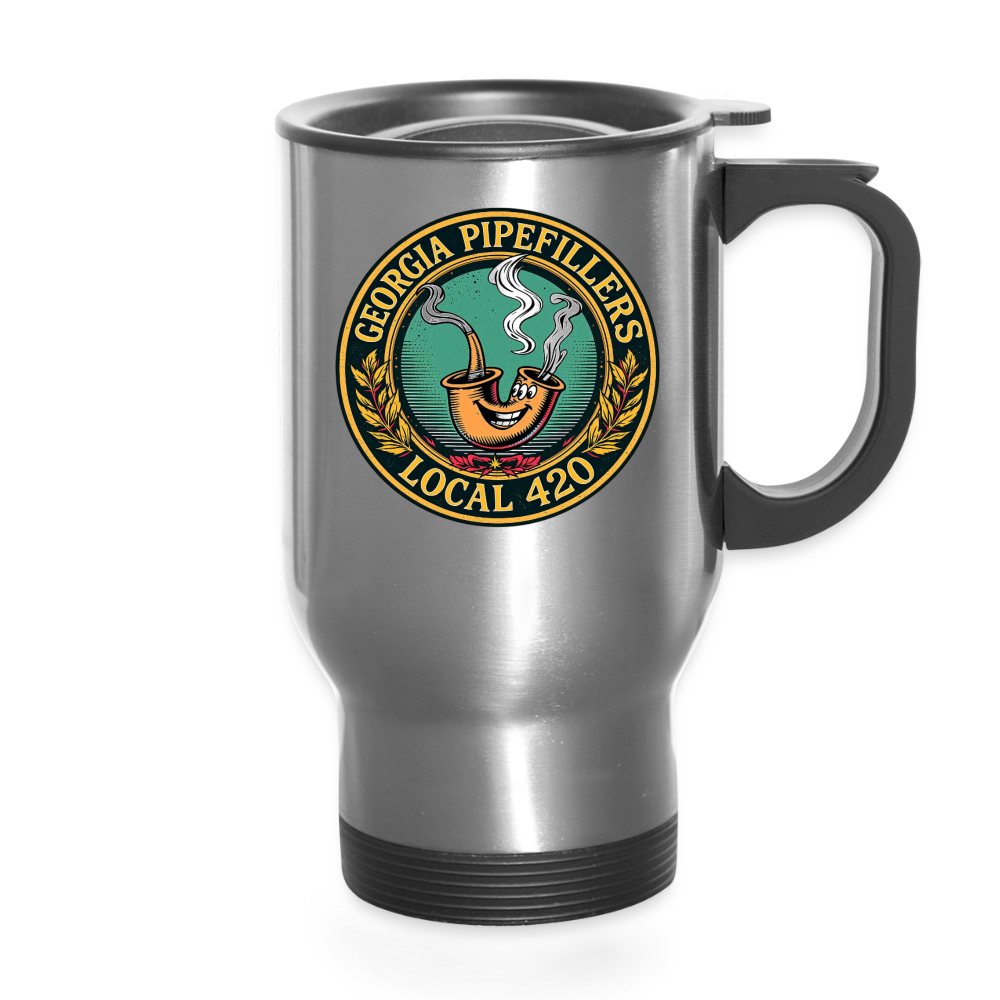 GEORGIA PIPEFILLERS LOCAL 420 14oz Stainless Steel Travel Mug - silver
