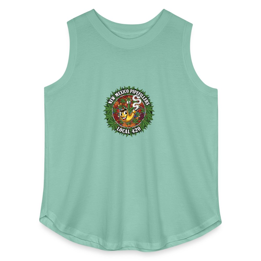NEW MEXICO PIPEFILLERS LOCAL 420 Women's Curvy Relaxed Tank Top - saltwater