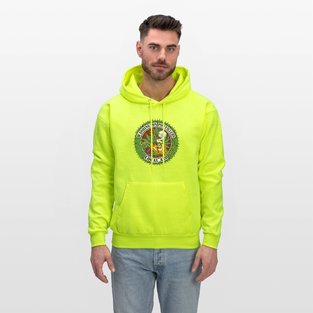 WASHINGTON PIPEFILLERS LOCAL 420 F/B DESIGN Men's Hoodie - safety green