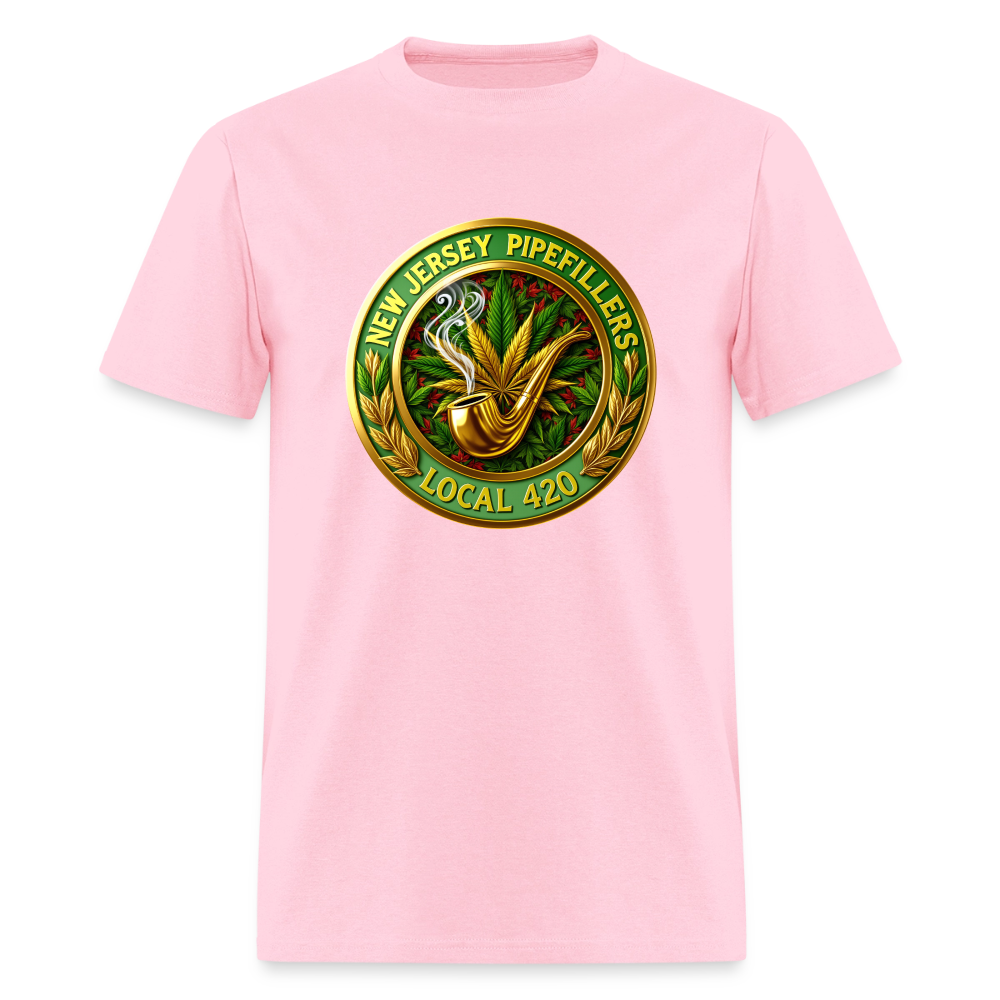 NEW JERSEY PIPEFILLERS LOCAL 420 F/B DESIGN Men's T-Shirt - pink
