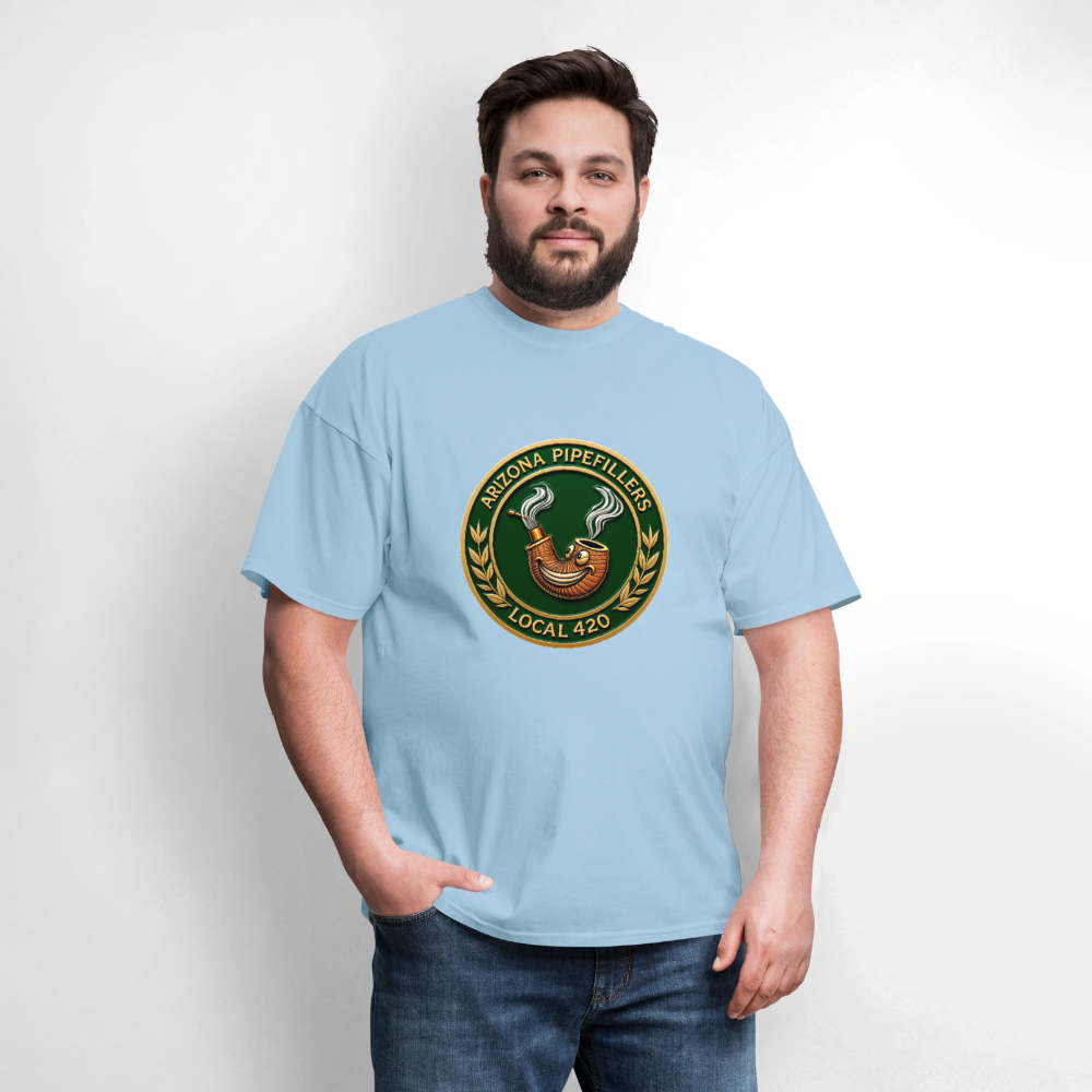 ARIZONIA PIPEFILLERS LOCAL 420 F/B DESIGN Men's T-Shirt - powder blue