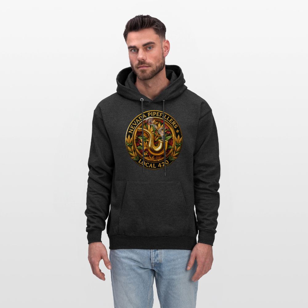 NEVADA PIPEFILLERS LOCAL 420  F/B DESIGN Men's Hoodie - charcoal grey