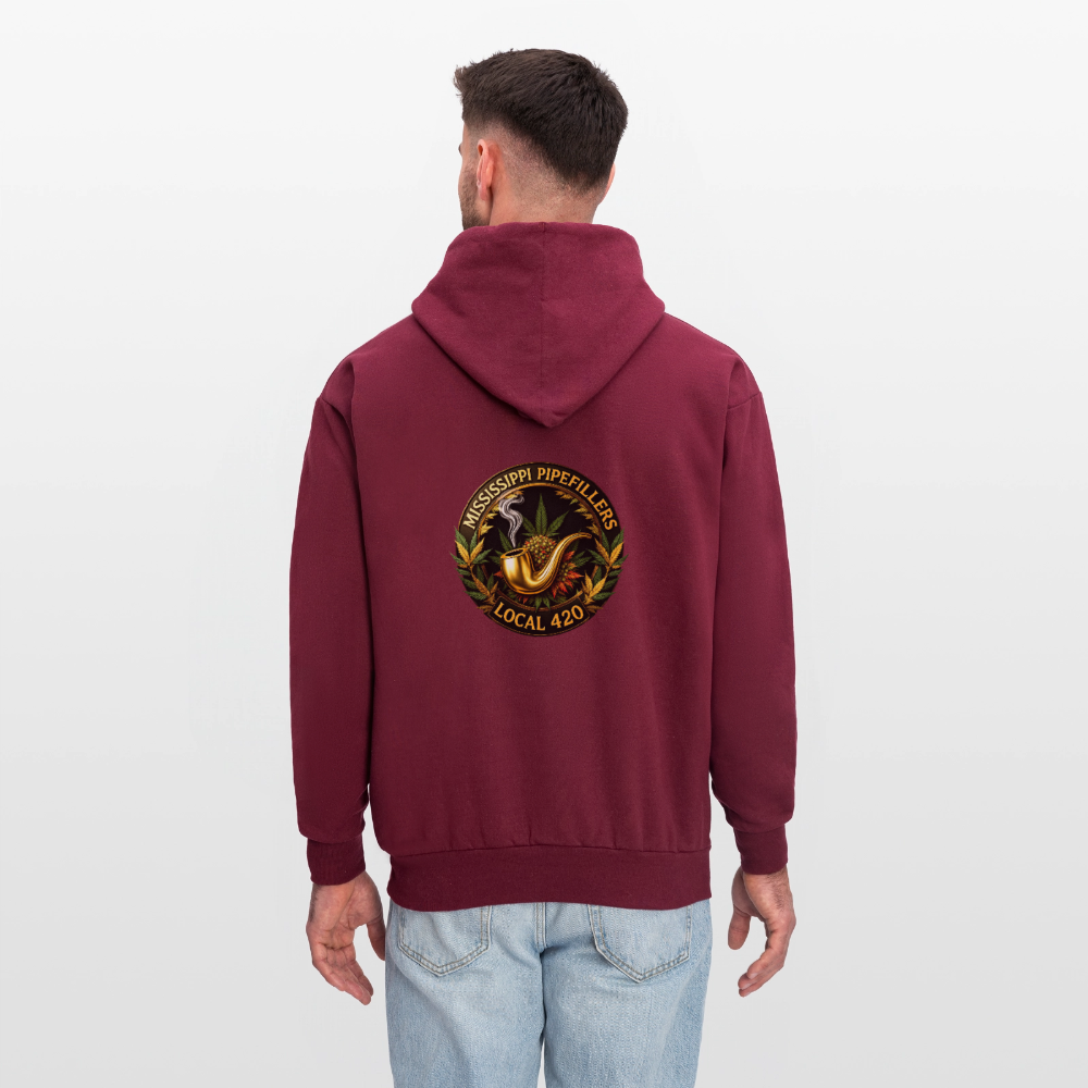 MISSISSIPPI PIPEFILLERS LOCAL 420 Men's Hoodie - burgundy