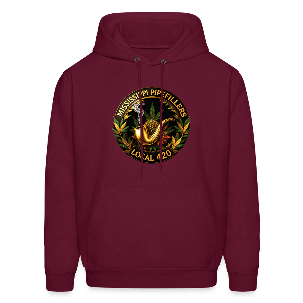 MISSISSIPPI PIPEFILLERS LOCAL 420 Men's Hoodie - burgundy