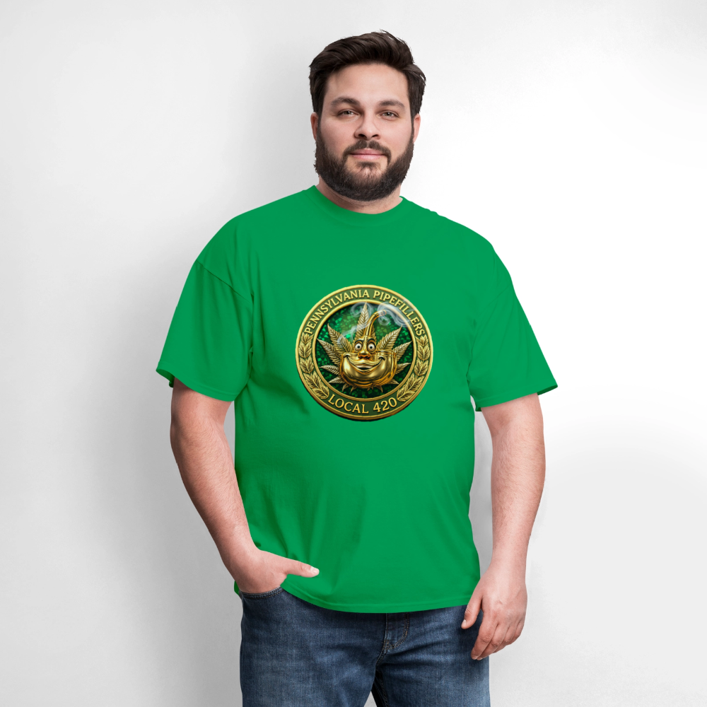 PENNSYLVANIA  PIPEFILLERS LOCAL 420 Men's T-Shirt - bright green