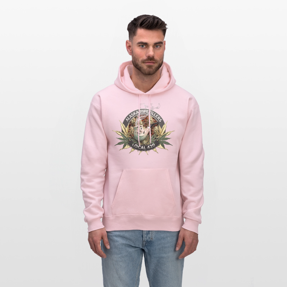 ALASKA  PIPEFILLERS LOCAL 420 F/B DESIGN Men's Hoodie - pale pink