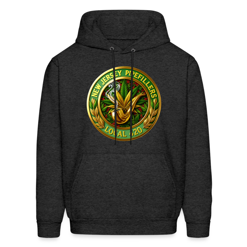 NEW JERSEY PIPEFILLERS LOCAL 420 Men's Hoodie - charcoal grey