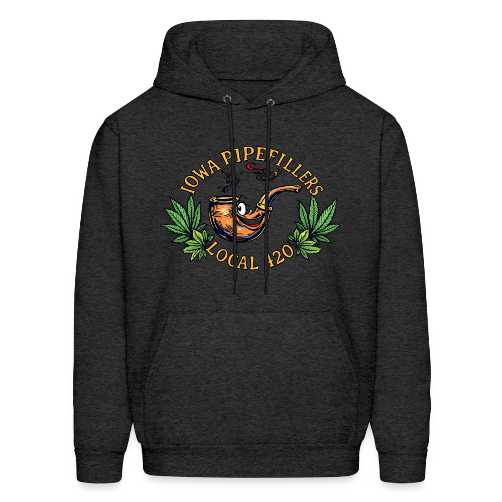 IOWA PIPEFILLERS LOCAL 420 F/B DESIGN Men's Hoodie - charcoal grey