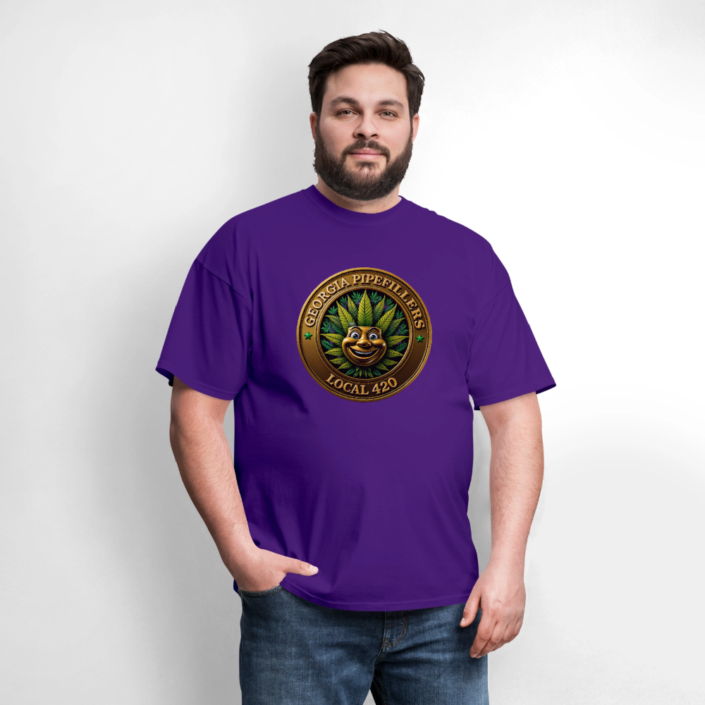 GEORGIA PIPEFILLERS LOCAL 420 Men's T-Shirt - purple