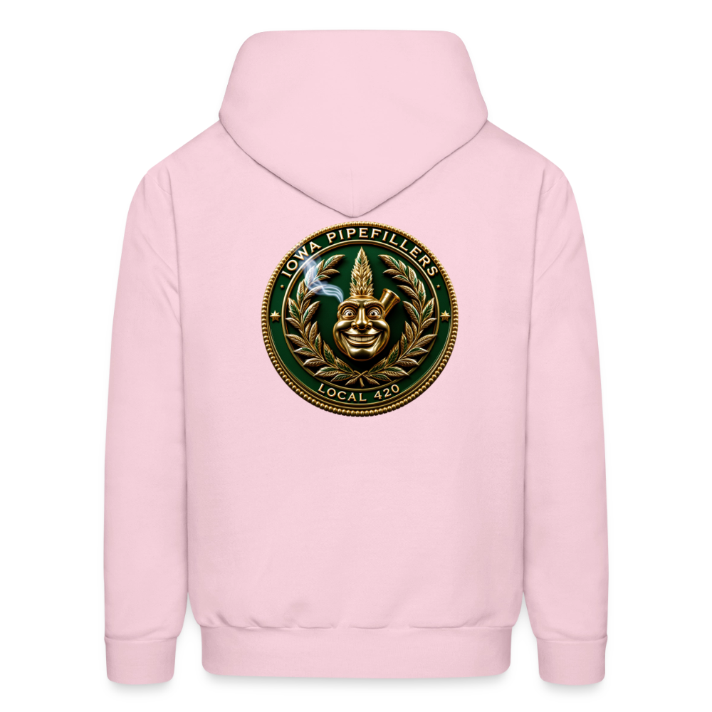 IOWA PIPEFILLERS LOCAL 420 F/B DESIGN Men's Hoodie - pale pink