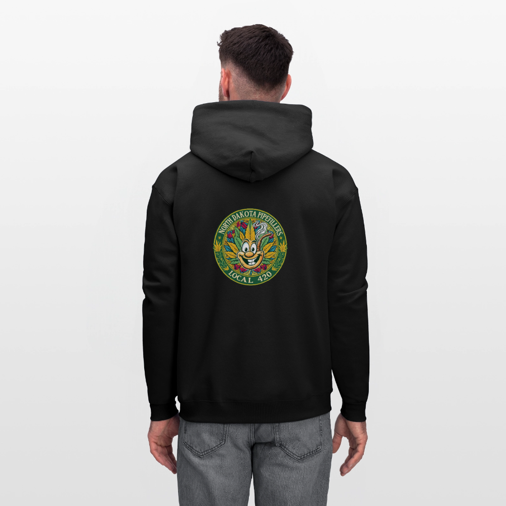 NORTH DAKOTA PIPEFILLERS LOCAL 420 F/B 2 DESIGNS Men's Hoodie - black