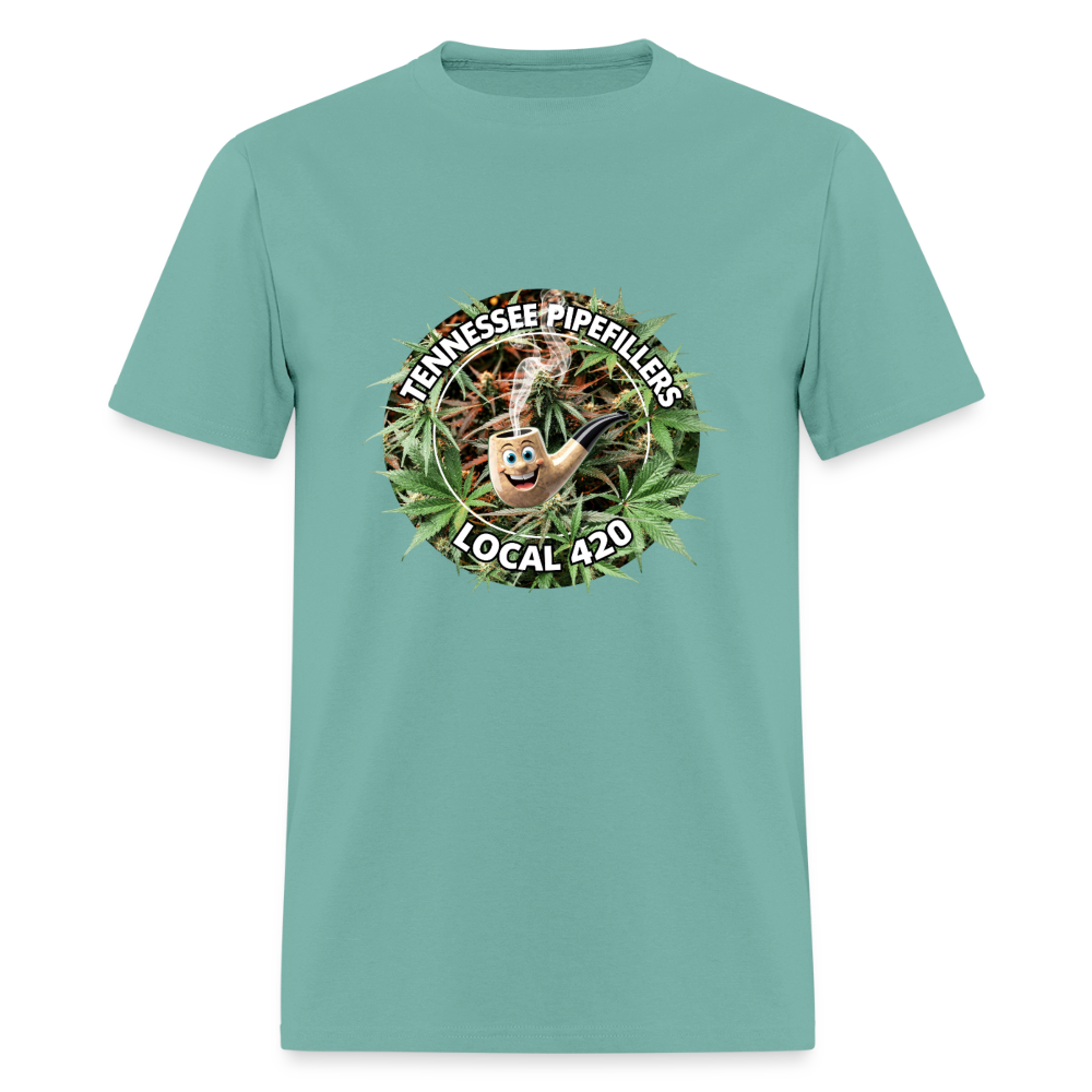 TENNESSEE PIPEFILLERS LOCAL 420 F/B DESIGN Men's T-Shirt - aquatic