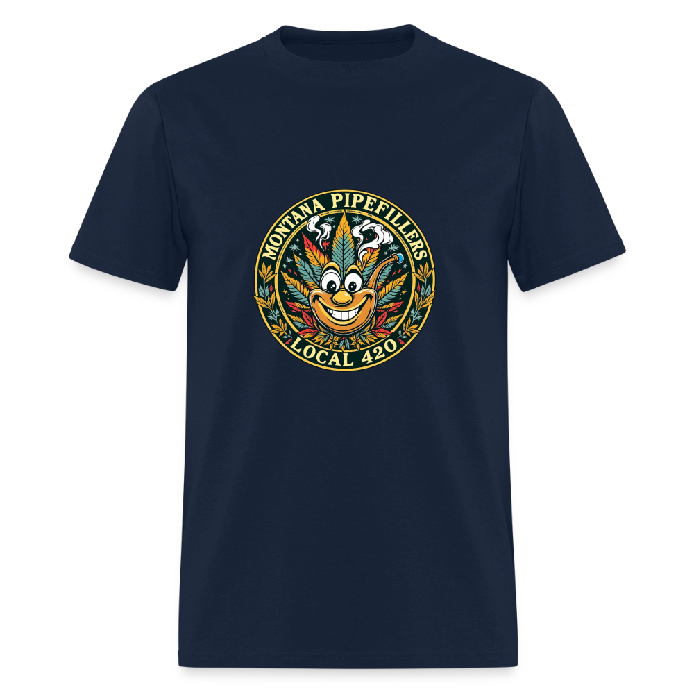 MONTANA PIPEFILLERS LOCAL 420 Men's T-Shirt - navy