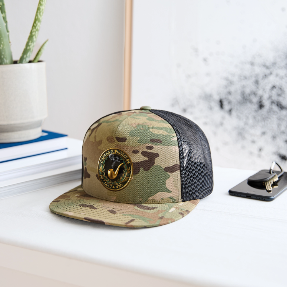 INDIANA PIPEFILLERS LOCAL 420 CAMO Trucker Hat - MultiCam\black