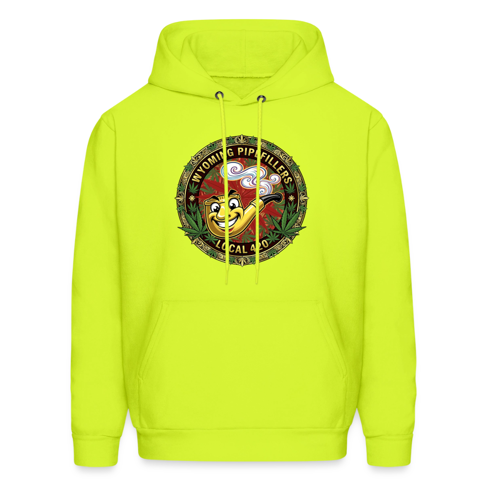 WYOMING PIPEFILLERS LOCAL 420 F/B DESIGN Men's Hoodie - safety green