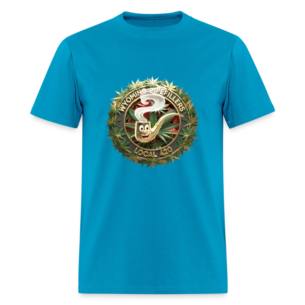 WYOMING PIPEFILLERS LOCAL 420 Men's T-Shirt - turquoise