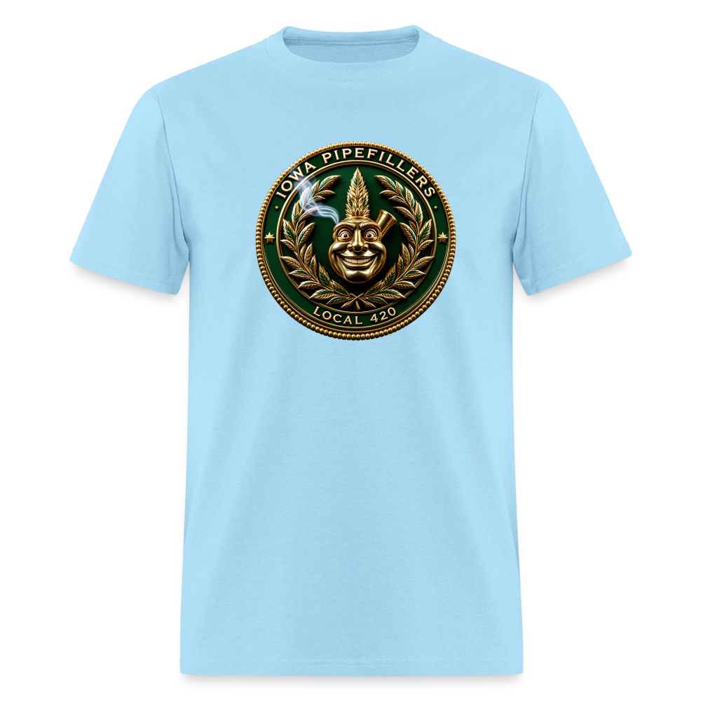 IOWA PIPEFILLERS LOCAL 420 Trucker Hat Men's T-Shirt - powder blue
