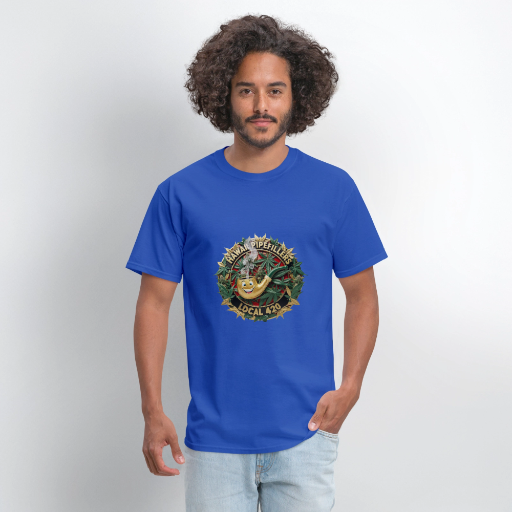 HAWAII PIPEFILLERS LOCAL 420 Men's T-Shirt - royal blue