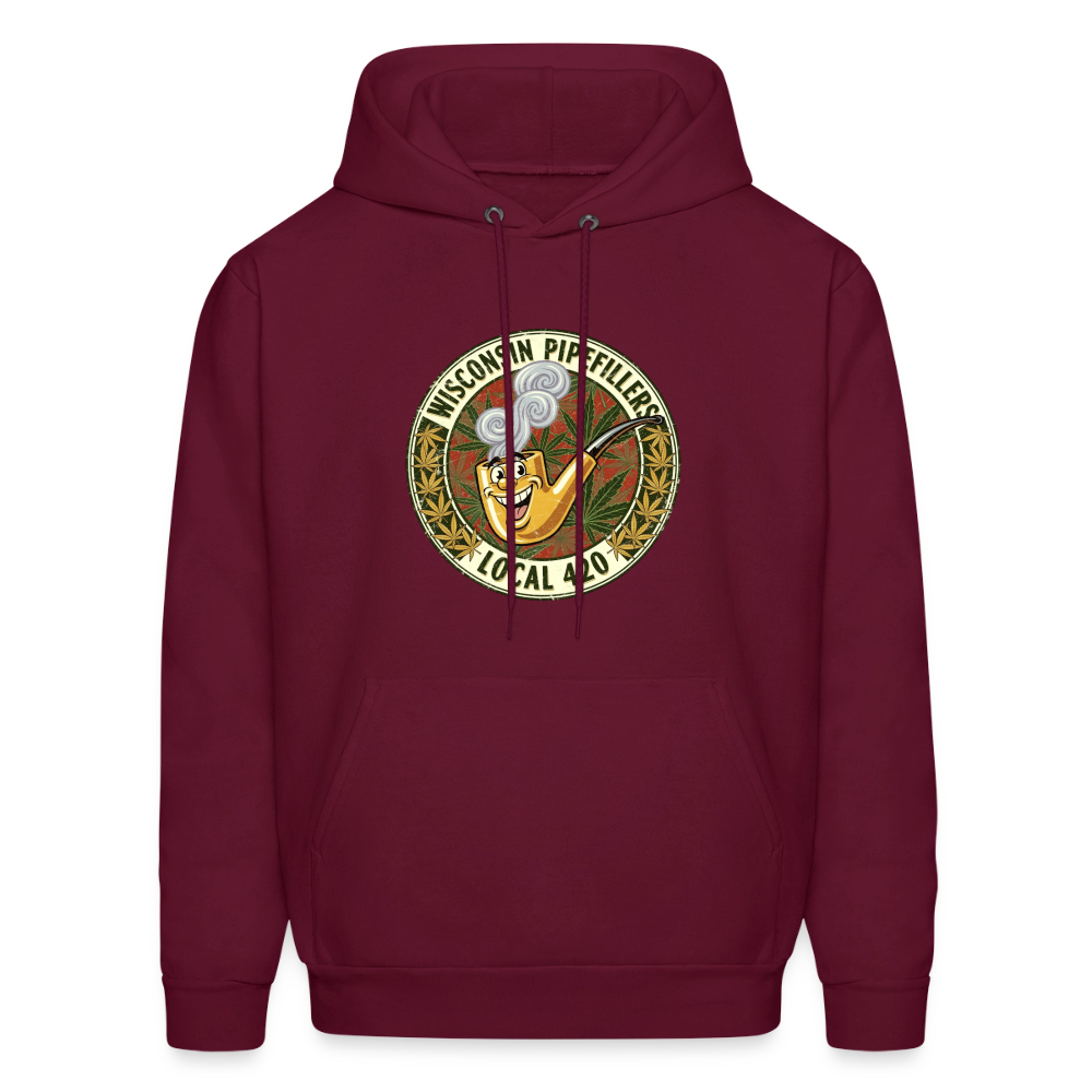 WISCONSIN PIPEFILLERS LOCL 420 Men's Hoodie - burgundy