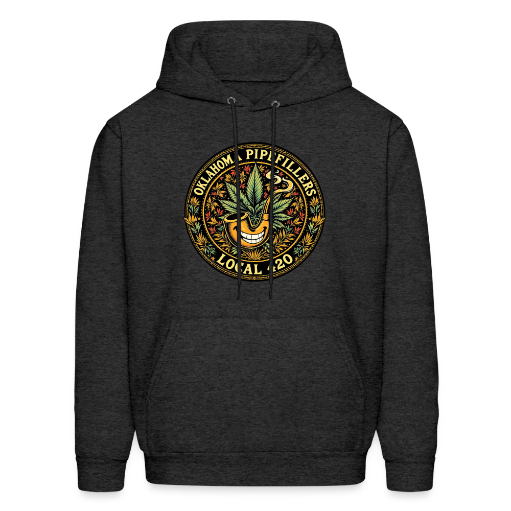 OKLAHOMA PIPEFILLERS LOCAL 420  F/B DESIGNS Men's Hoodie - charcoal grey