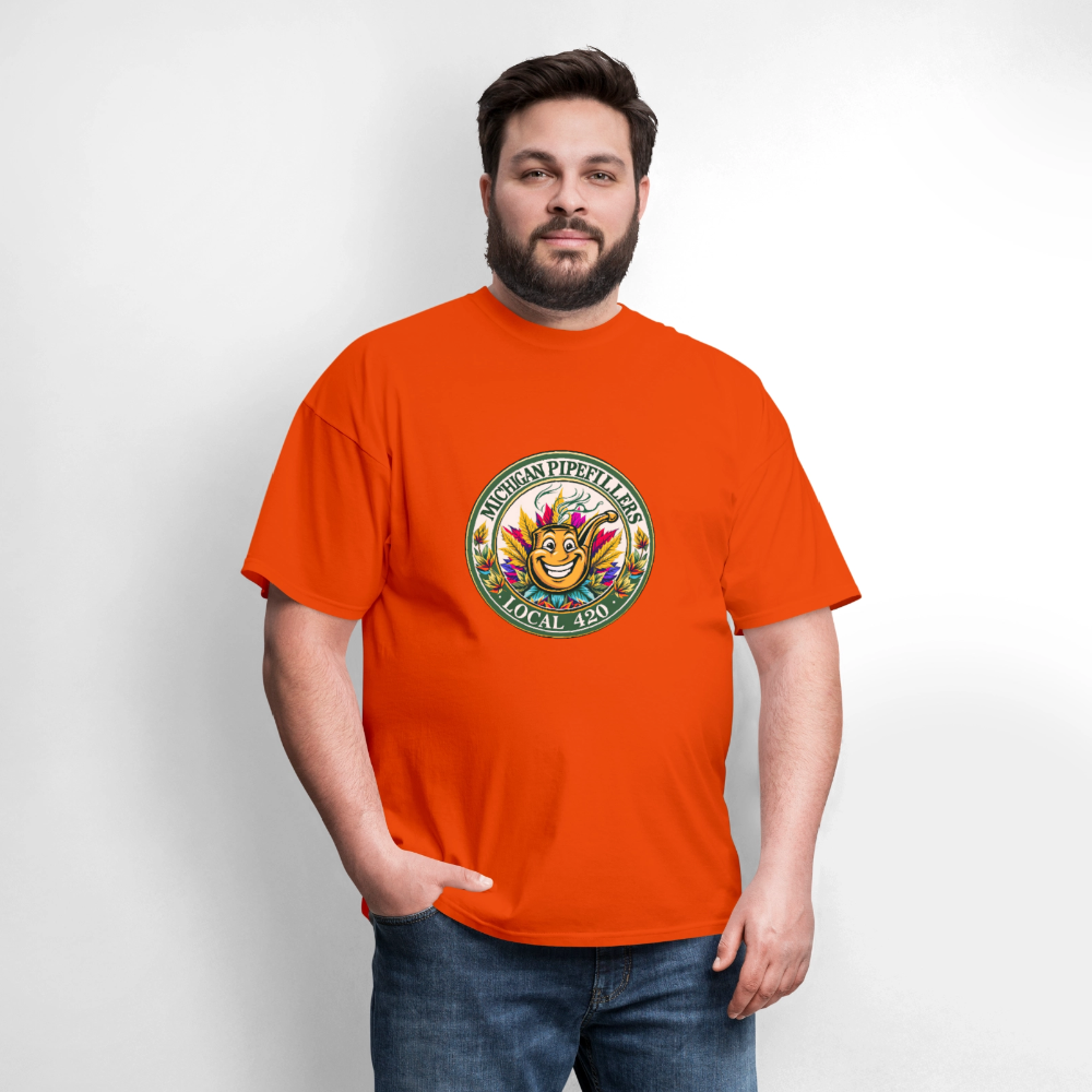 MICHIGAN PIPEFILLERS LOCAL 420 Men's T-Shirt - orange