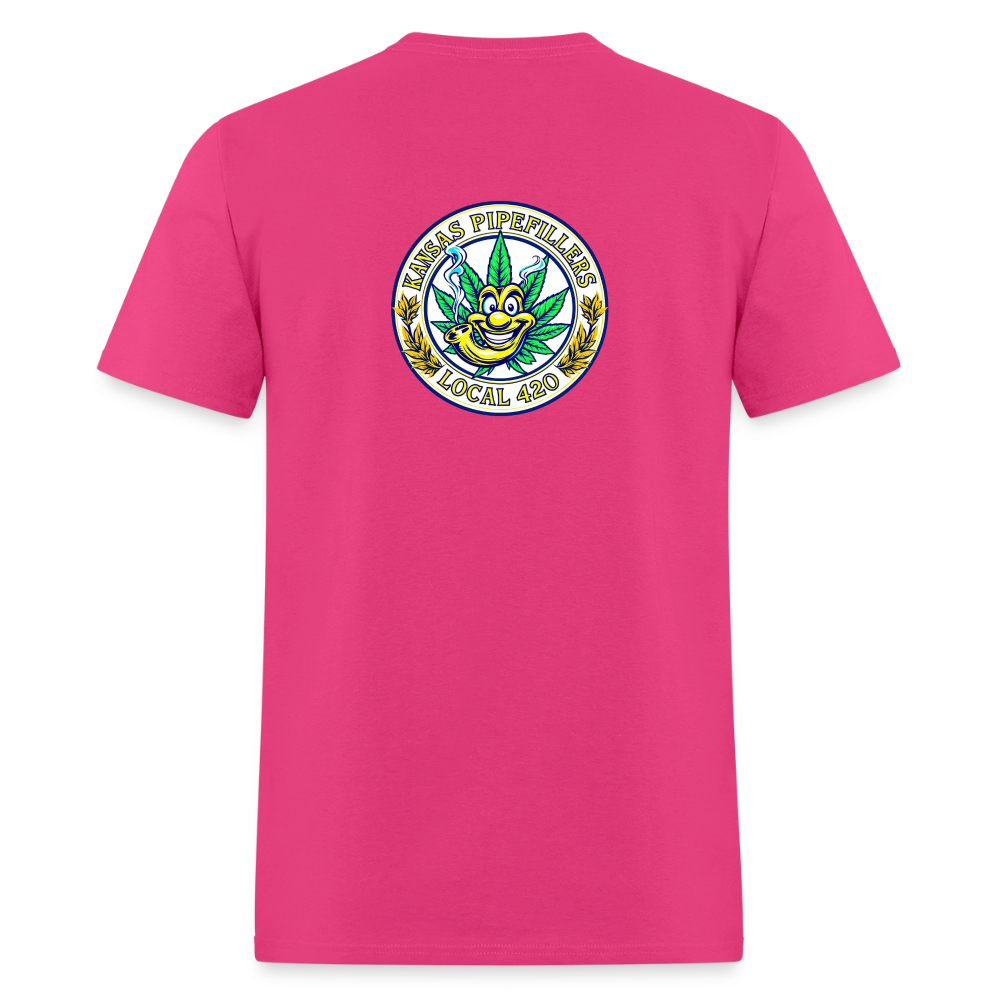 KANSAS PIPEFILLERS LOCAL 420 F/B DESIGNS Men's T-Shirt - fuchsia