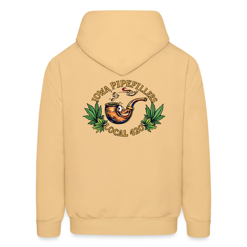IOWA PIPEFILLERS LOCAL 420 F/B DESIGN Men's Hoodie - light gold 