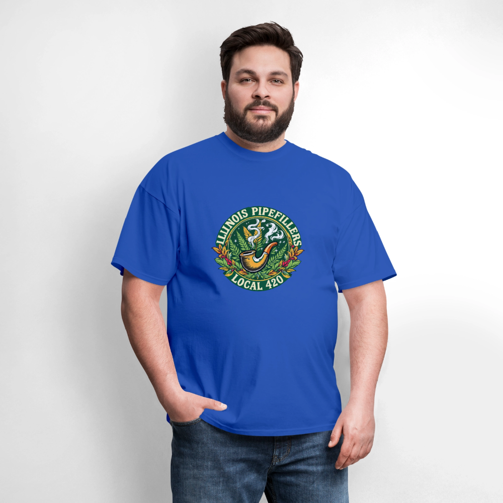 ILLINOIS PIPEFILLERS LOCAL 420 F/B DESIGN Men's T-Shirt - royal blue