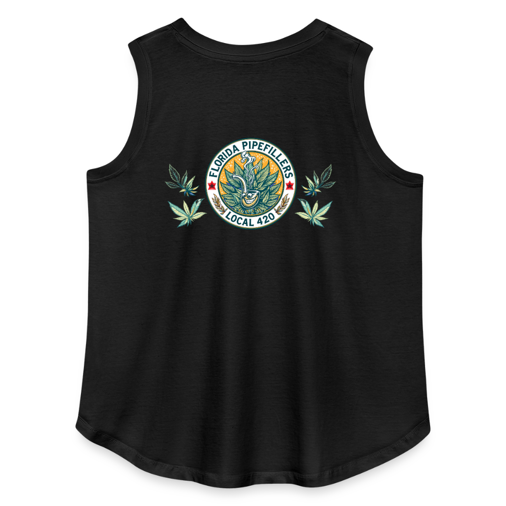 FLORIDA PIPEFILLERS LOCAL 420 F/B DESIGN Women's Curvy Relaxed Tank Top - black