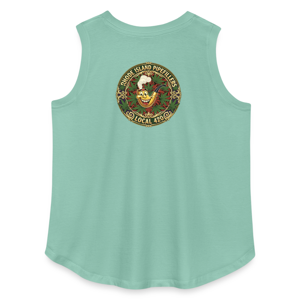 TEXAS PIPEFILLERS LOCAL 420 F/B DESIGN Women's Curvy Relaxed Tank Top - saltwater