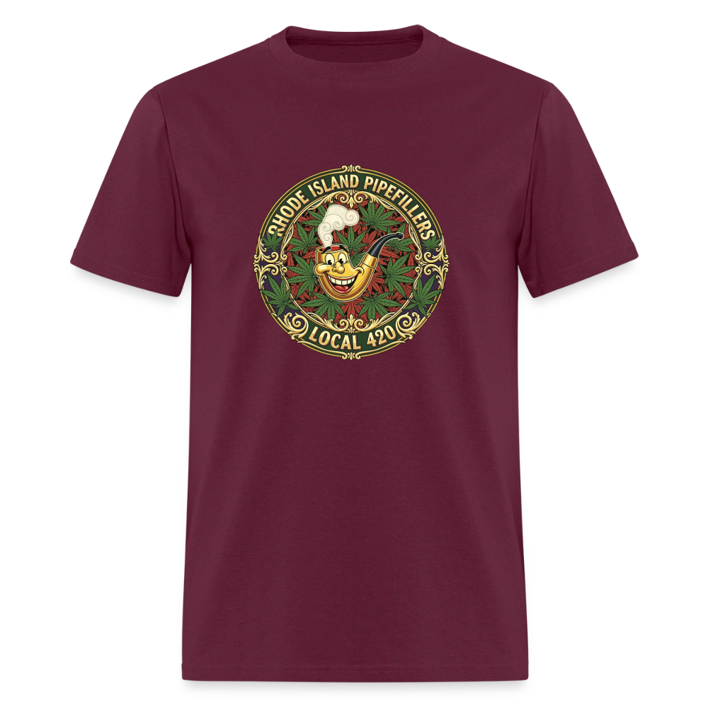 TEXAS PIPEFILLERS LOCAL 420 Men's T-Shirt - burgundy